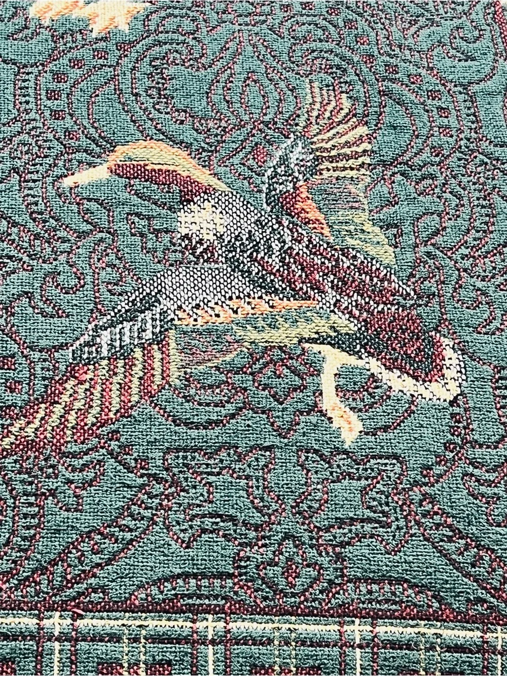 Vintage Goodwin Weavers Game Birds Tapestry Throw Blanket Plaid Duck Pheasant